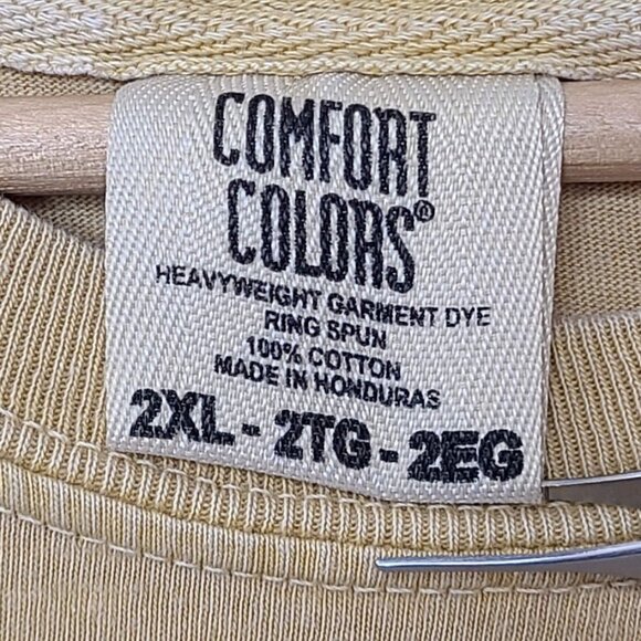 Comfort Colors Men's 2XL Graphic T-Shirt McCall Idaho Take Only Pictures Yellow - Picture 3 of 9